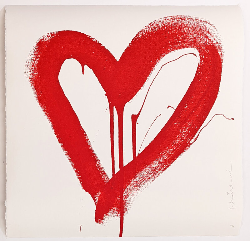 Mr. Brainwash, ‘LOVE HEART (RED)’, 2017, Print, SCREEN PRINT, Gallery Art