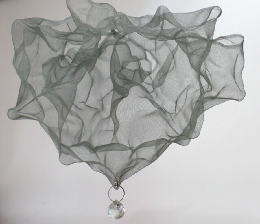Silver lining crystal drop