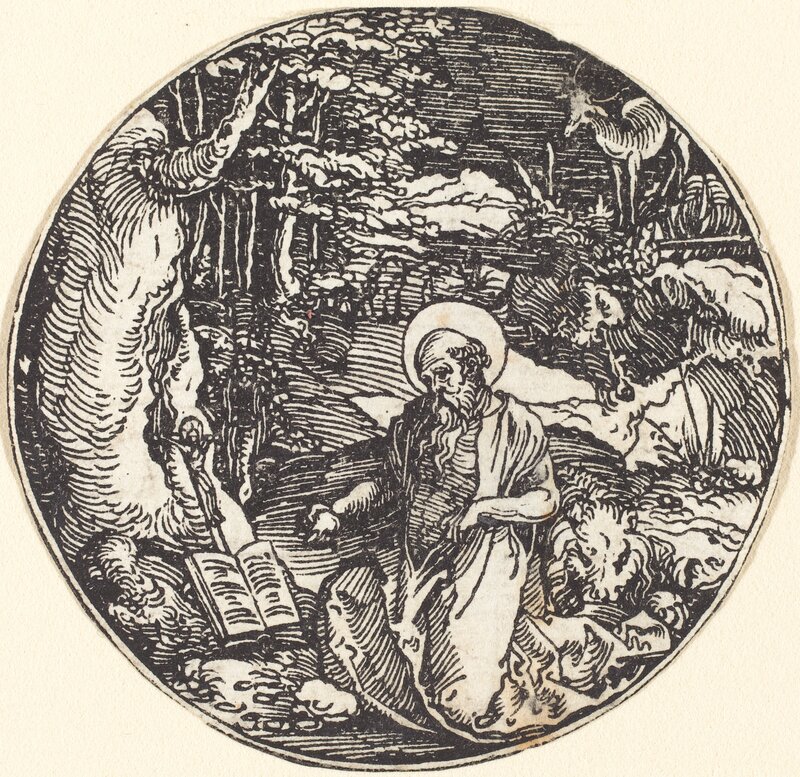 Attributed to Hans Springinklee, ‘Saint Jerome in Penitence’, Print, Woodcut, National Gallery of Art, Washington, D.C.