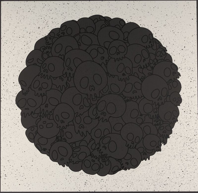Takashi Murakami, ‘Takashi Murakami for BLM: Black Skulls Circle’, 2020, Print, Silkscreen in colors with hand embellishments on paper, Heritage Auctions