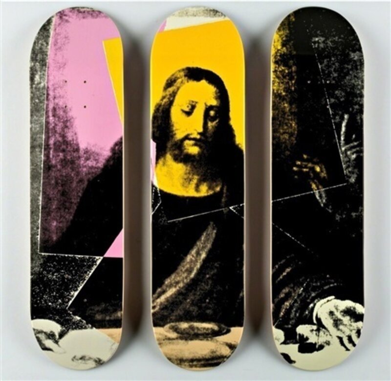 Andy Warhol, ‘Last Supper, triptych’, Other, Screenprint on maplewood skate decks, Artsy x Capsule Auctions