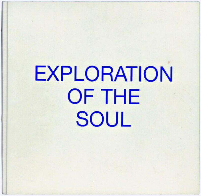Tracey Emin, ‘Exploration of the Soul - Monoprint (unique) plus (2) photographs held in a limited edition hand signed and inscribed book, housed in a hand sewn bag. Provenance: From the Estate of Tim Hunt, (agent for the Andy Warhol Foundation) and collection of Tama Janowitz (bestselling author of "Slaves of New York" and Warhol pal)’, 1994, Print, Tipped-in monoprint (unique) and ink inscription held in Hand signed and numbered (edition of 200) & ink inscribed monograph in White cloth-backed boards, plus hand sewn canvas bag with appliqué text on front; monograph features text and two (2) lt ed tipped-in photographs along . (Each hand sewn cloth bag from this edition is unique), Alpha 137 Gallery