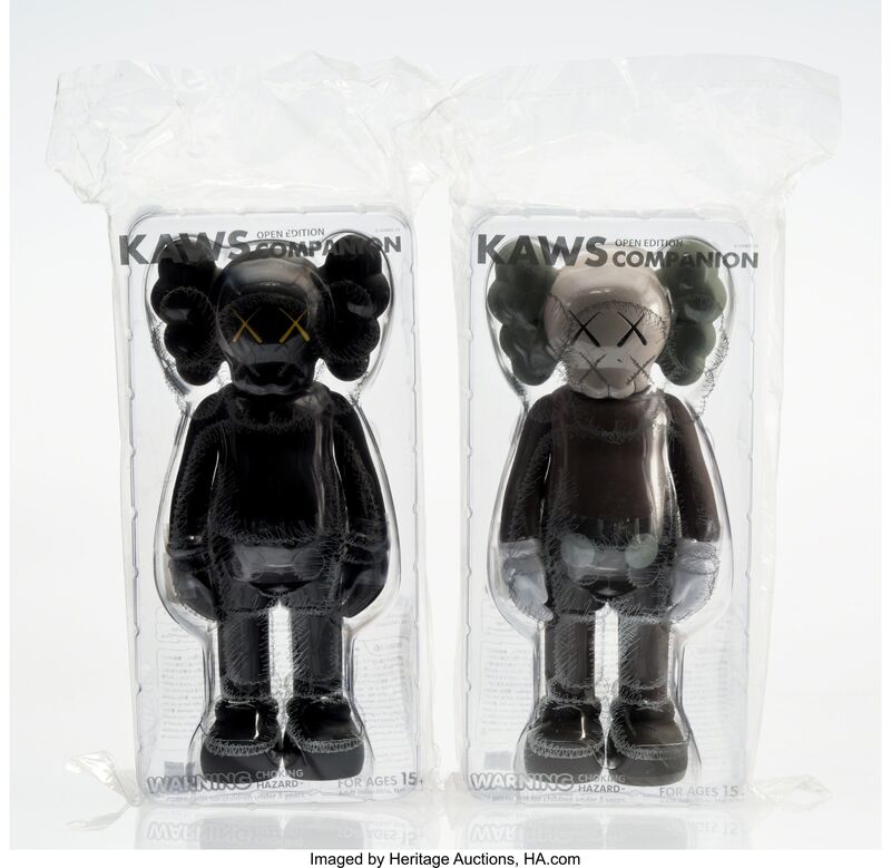KAWS, ‘Companion (Black and Brown) (Open Edition) (two works)’, 2016, Other, Painted cast vinyl, Heritage Auctions