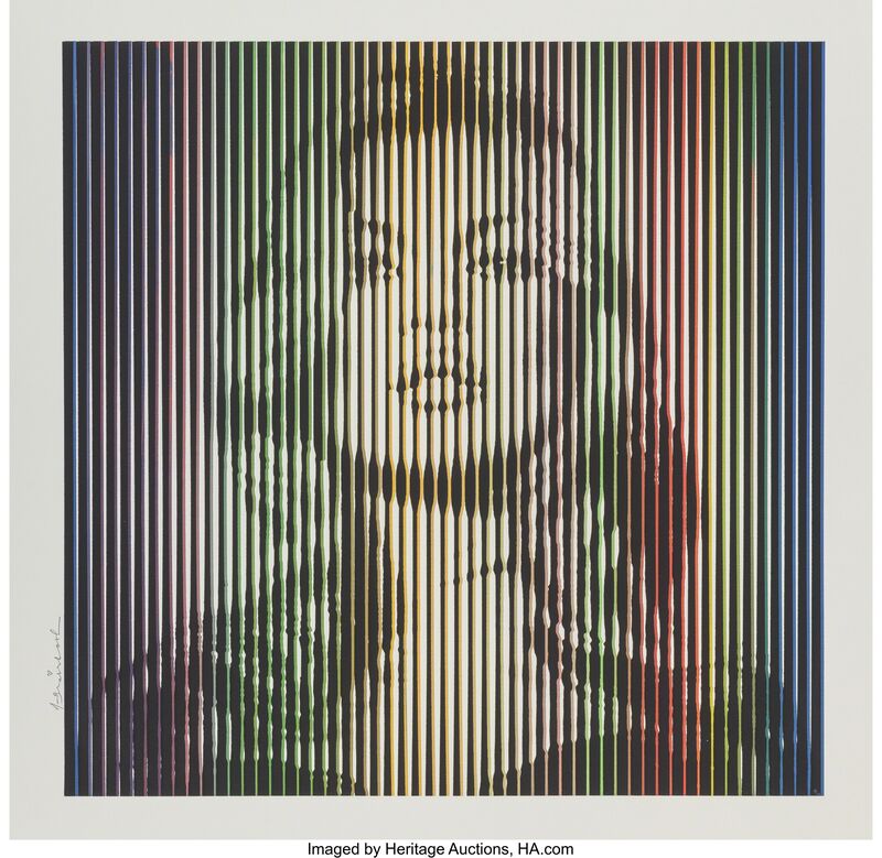 Mr. Brainwash, ‘Fame Moss (Bright Rainbow)’, 2015, Print, Screenprint in colors on hand-torn archival paper, Heritage Auctions