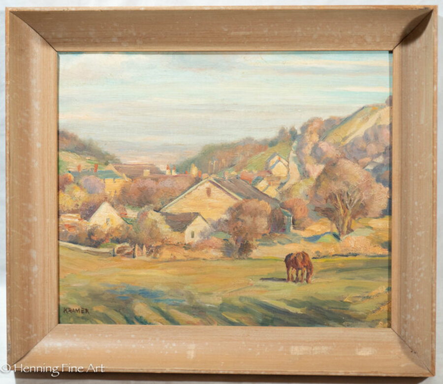 Neighborhood Landscape with Horse