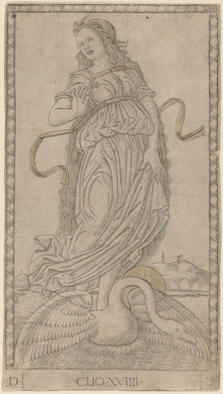 Master of the E-Series Tarocchi, ‘Clio’, ca. 1465