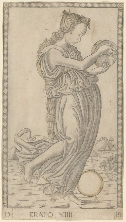 Master of the E-Series Tarocchi, ‘Erato’, ca. 1465
