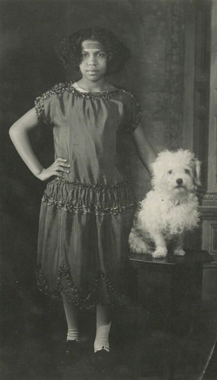 James Van Der Zee, ‘Young Girl With Dog’, 1921