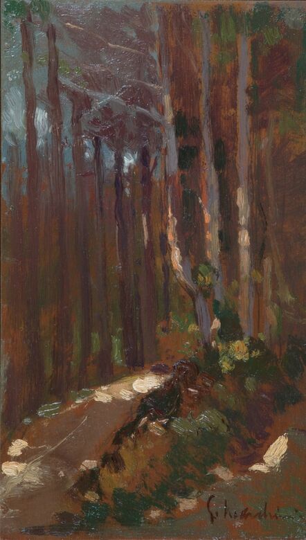 Giovanni Marchini, ‘The path in the woods’, 1930