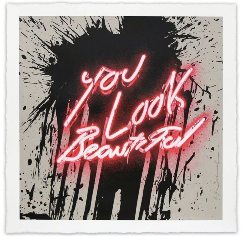 Mr. Brainwash, ‘You Look Beautiful’, 2018, Print, Six Color Screenprint on Hand-torn Archival Art Paper. Hand Signed and Numbered With Artist's Thumbprint. Unframed., Alpha 137 Gallery Gallery Auction