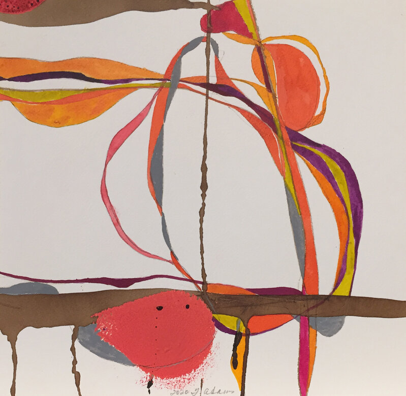Tracey Adams, ‘Ribon 2’, 2020, Painting, Encaustic and Ink on Arches Paper, M.A. Doran Gallery