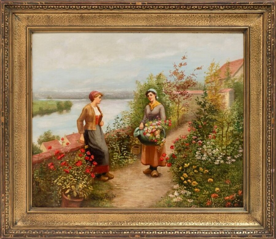 Two Women in a Garden