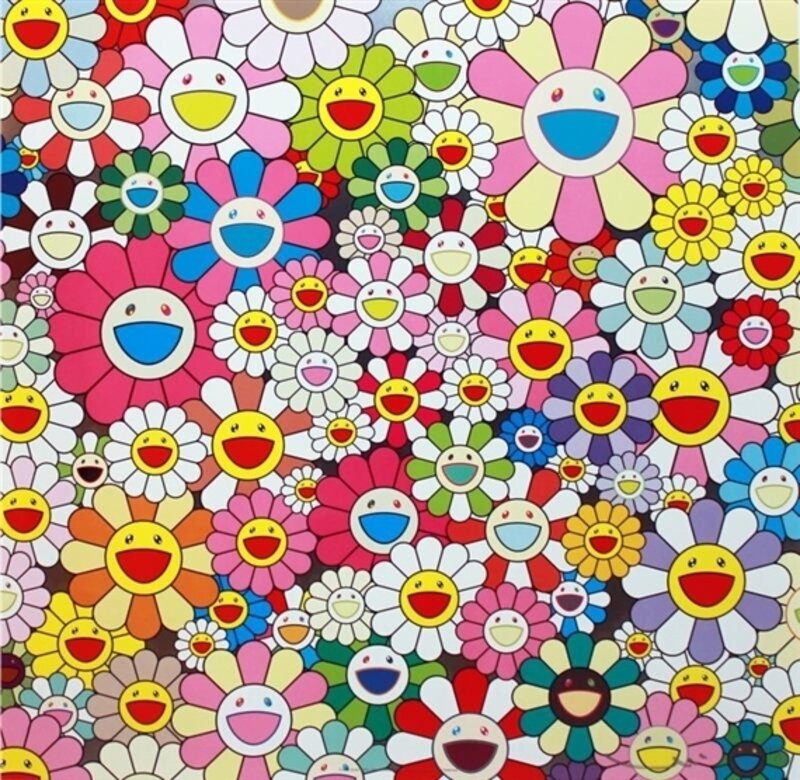 Takashi Murakami, ‘Flowers Smile’, 2011, Print, 4c offset + cold stamp, Dope! Gallery