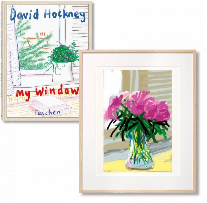 David Hockney, ‘iPhone drawing ‘No. 535’, 28th June 2009 with David Hockney. My Window. Art Edition (No. 1–250)’, 2019, Print, Hardcover in clamshell box, with an 8-color inkjet print on cotton-fiber archival paper, David Benrimon Fine Art
