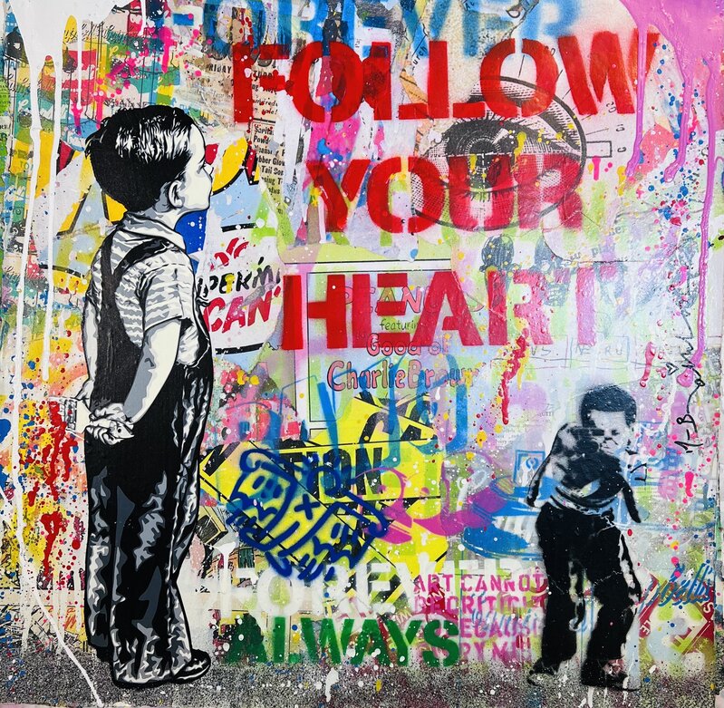 Mr. Brainwash, ‘With All My Love’, 2020, Print, Mixed Media, Silkscreen, Stencil and Acrylic Paint on paper, Artsy x Thurgood Marshall College Fund