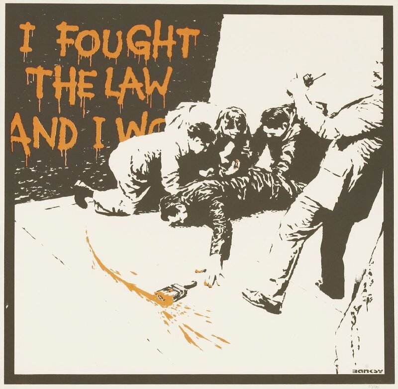 Banksy, ‘I Fought The Law’, 2004, Print, Screenprint in colours, Sworders