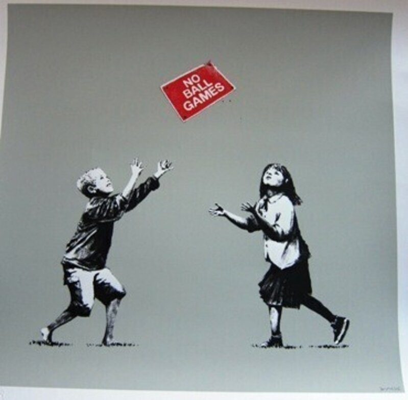 Banksy, ‘No Ball Games Grey’, 2010, Print, Screen Print, 727Gallery