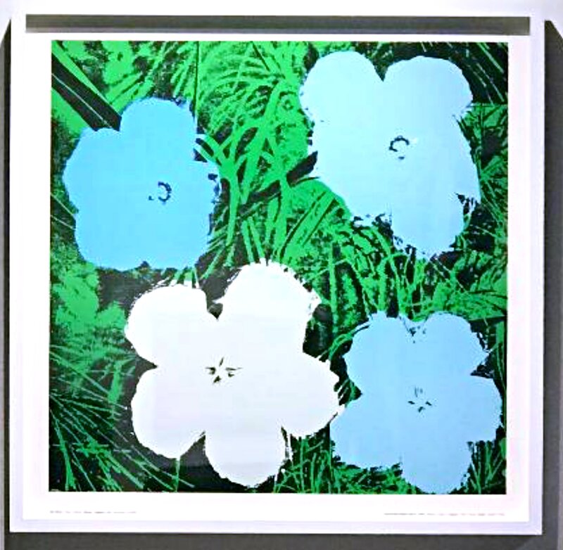 Andy Warhol, ‘Flowers (Blue)’, ca. 1997, Posters, Color poster poster on Canson Watercolor paper with linen canvas backing, Alpha 137 Gallery