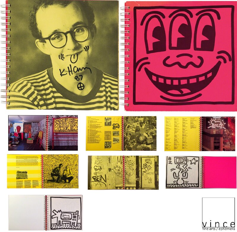 Keith Haring, ‘"Self Portrait", Signed/Doodle, Tony Shafrazi Exhibition Catalogue First Edition (1982), Signed/Dated (1987) with Doodle, UNIQUE’, 1987, Ephemera or Merchandise, Blk. marker on paper, VINCE fine arts/ephemera
