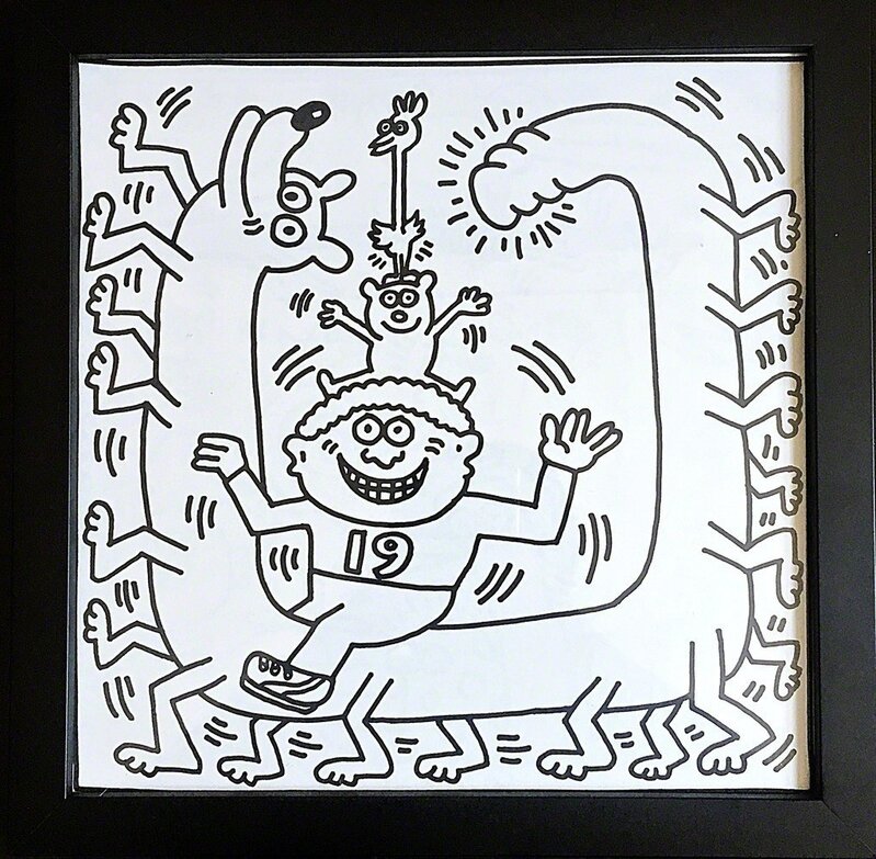 Keith Haring, ‘Coloring Book (One Plate)’, 1986, Print, Offset lithograph from haring's limited edition coloring book., Alpha 137 Gallery Gallery Auction