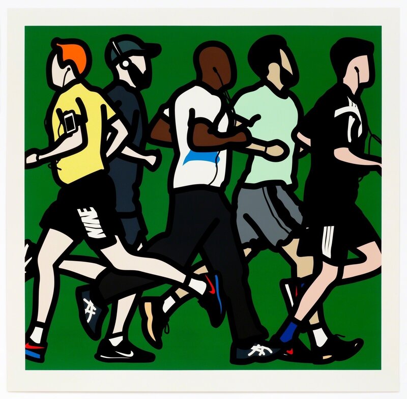 Julian Opie, ‘Running Men’, 2016, Print, Screenprint, Eternity Gallery