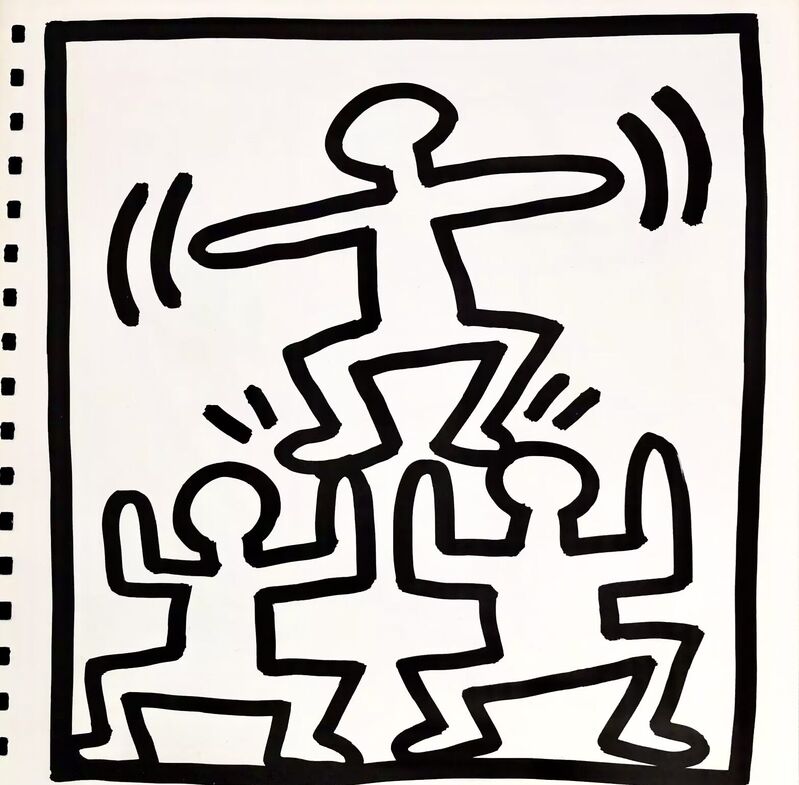 Keith Haring, ‘Keith Haring lithograph 1982 (Keith Haring prints) ’, 1982, Ephemera or Merchandise, Offset lithograph, Lot 180 Gallery