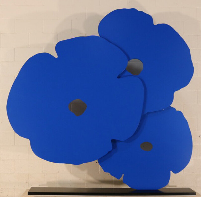 Donald Sultan, ‘Big Blue Poppies, 2019’, 2019, Sculpture, Painted aluminum, ARC Fine Art LLC