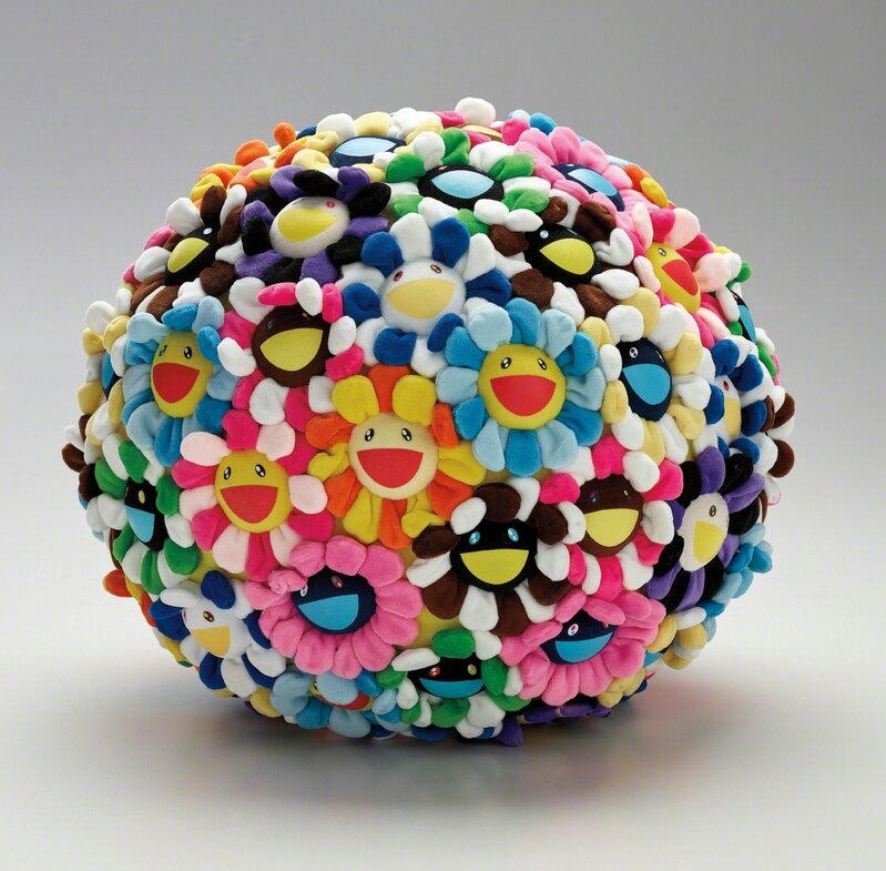 Takashi Murakami, ‘Plush Flowerball’, 2008, Design/Decorative Art, Polyester and cotton spherical multiple in colours with acrylic boa and polyurethane., Phillips