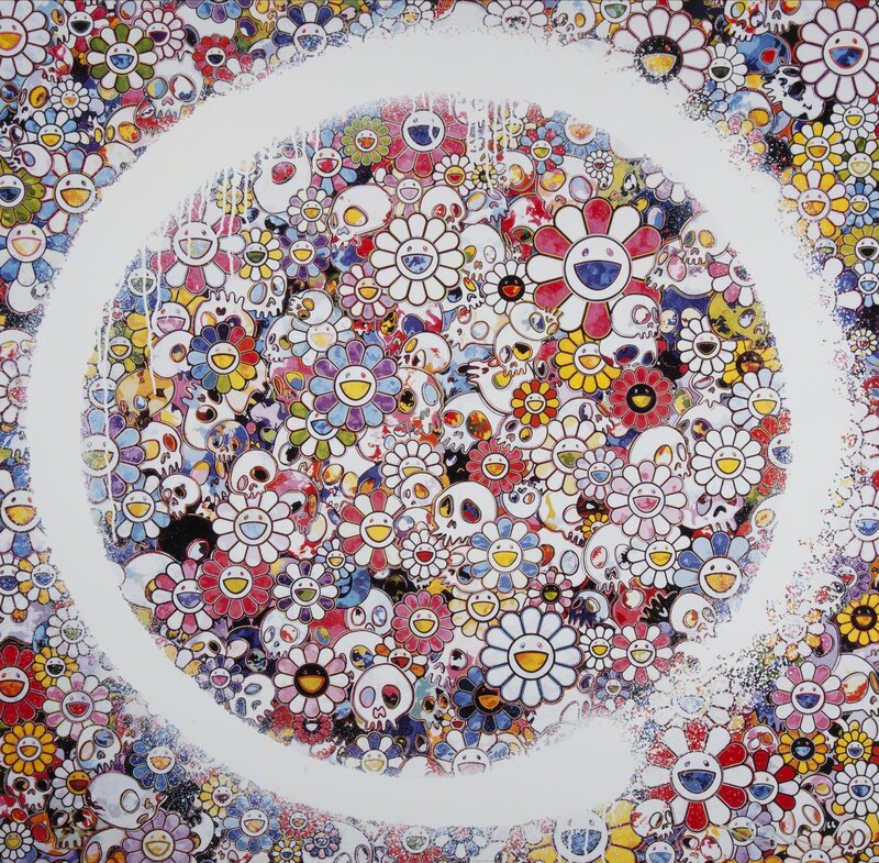 Takashi Murakami, ‘Ensō: Memento Mori Red’, 2016, Print, Offset lithograph on paper, Julien's Auctions