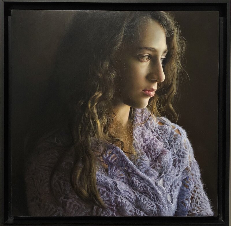 Anne-Christine Roda, ‘The Girl with the Shawl’, 2021, Painting, Oil on Canvas, ARCADIA CONTEMPORARY