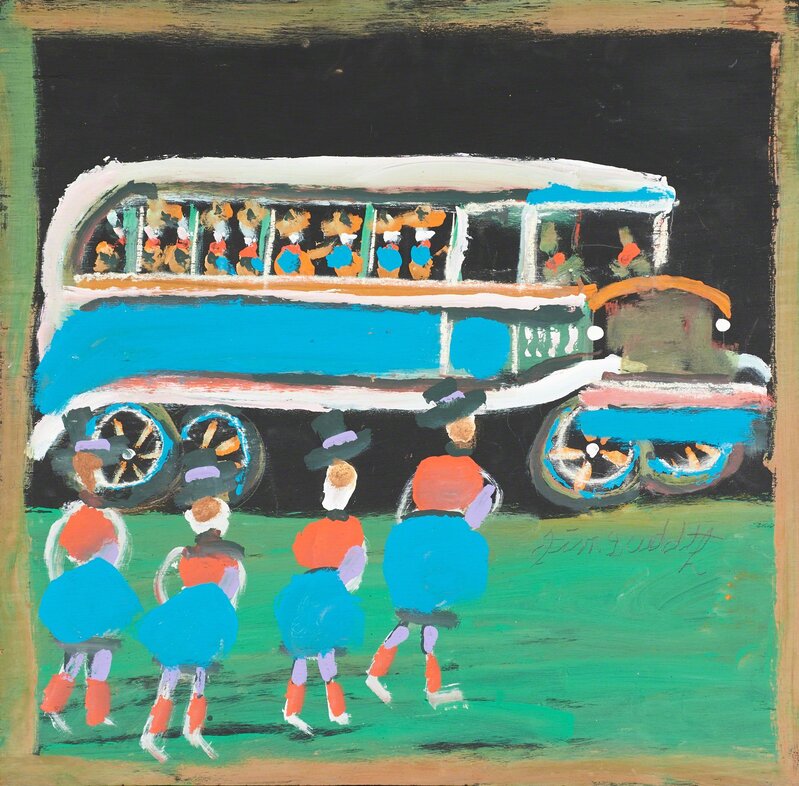 jimmy lee sudduth, ‘Untitled (Waiting for a Bus)’, Painting, Rago/Wright/LAMA/Toomey & Co.