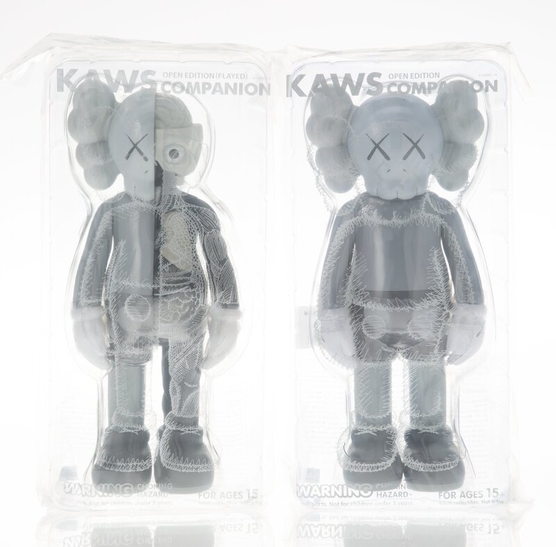 KAWS, ‘Companion (Grey) and Dissected Companion (Grey) (two works)’, 2016, Sculpture, Painted cast vinyl, Heritage Auctions
