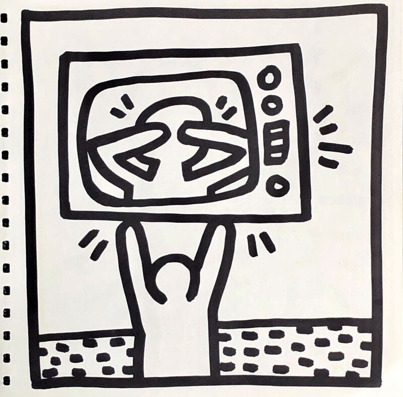 Keith Haring, ‘Keith Haring (untitled) Best Buddies Lithograph 1982’, 1982, Ephemera or Merchandise, Offset lithograph, Lot 180 Gallery