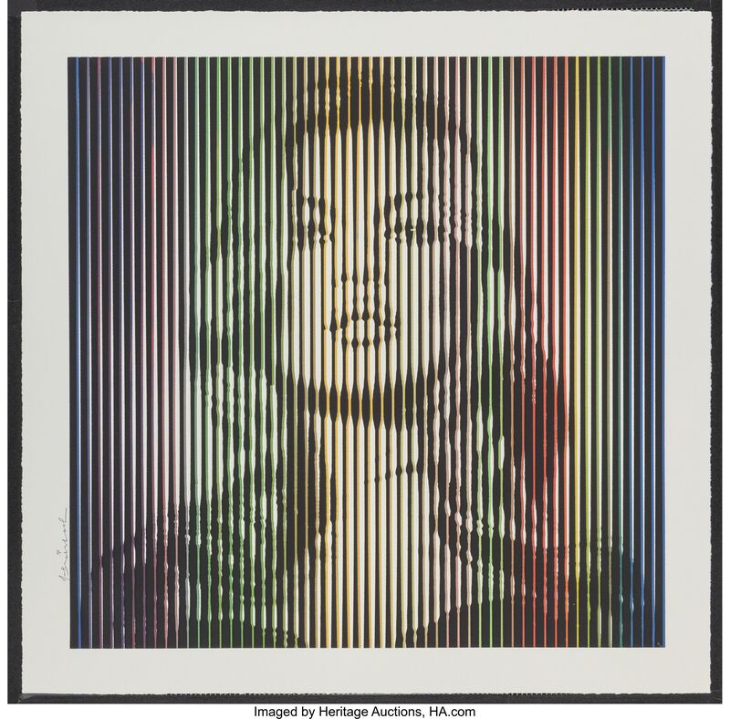 Mr. Brainwash, ‘Fame Moss (Bright Rainbow)’, 2015, Print, Screenprint in colors on hand-torn archival paper, Heritage Auctions