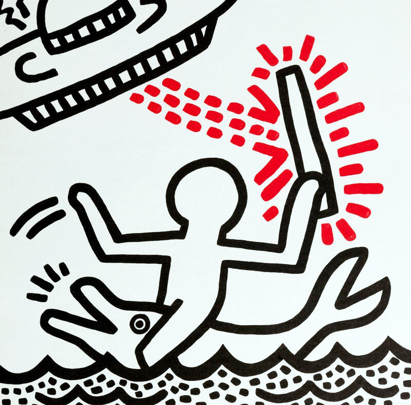 Keith Haring, ‘Keith Haring Galerie Watari poster 1983’, printed later , Posters, Offset lithograph, Lot 180 Gallery