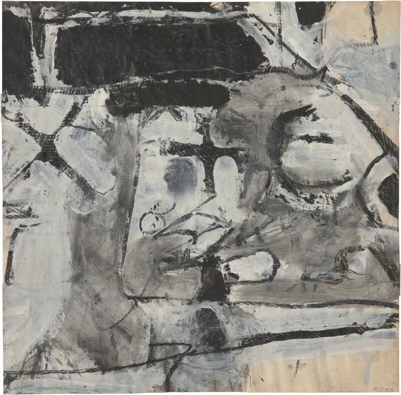 Richard Diebenkorn, ‘Untitled (Berkeley)’, 1955, Drawing, Collage or other Work on Paper, Gouache, ink, and oil stick on joined paper, Richard Diebenkorn Foundation