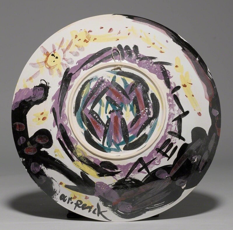 A.R. Penck, ‘Untitled’, 1991, Design/Decorative Art, Ceramic plate with faience painting, Koller Auctions