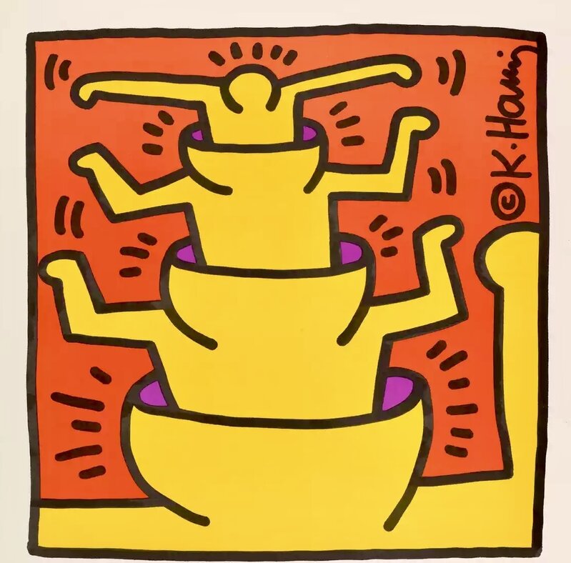Keith Haring, ‘Keith Haring Learning Through Art’, 1999, Print, Lithograph in colors, Lot 180 Gallery