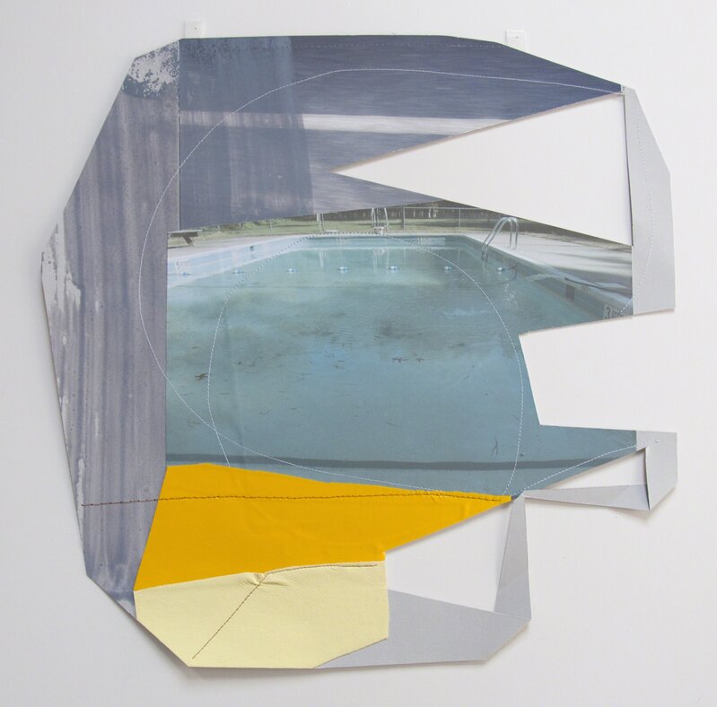 Jude Broughan, ‘Reflection I’, 2019, Mixed Media, Pigment print on vinyl, paper, vinyl, thread, gouache, Benrubi Gallery