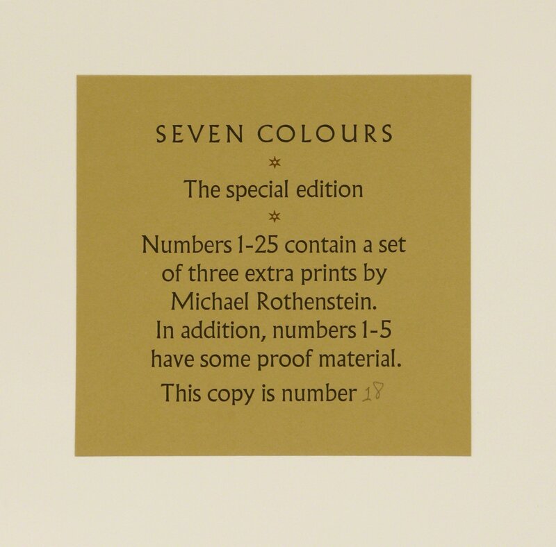 Michael Rothenstein, ‘Seven Colours’, 1974, Print, Thirteen woodcuts with screenprint and linocut printed in colours, Sworders