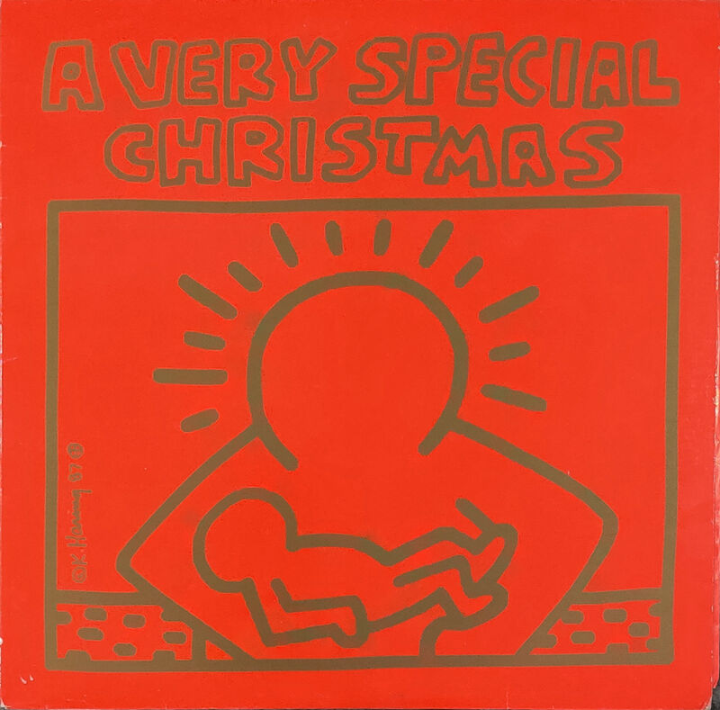 Keith Haring, ‘A Very Special Christmas’, 1987, Ephemera or Merchandise, Gold Embossed Vinyl Cover, New Union Gallery