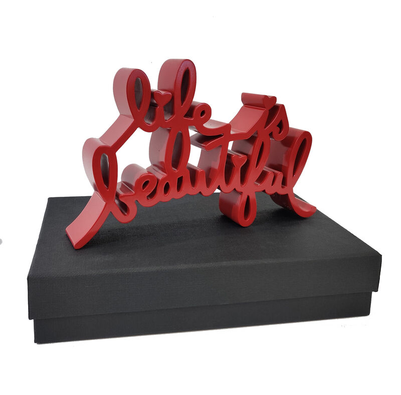 Mr. Brainwash, ‘Life is Beautiful (Red Sculpture)’, 2020, Sculpture, Resin, Gallery Art Gallery Auction