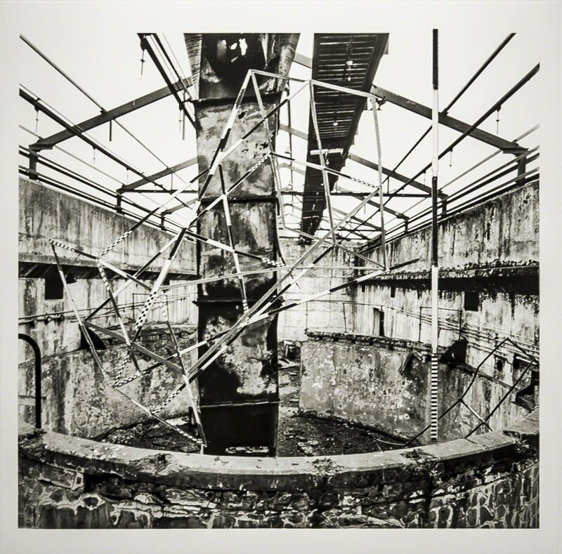 Jane and Louise Wilson, ‘Blind Landings (H-bomb Test Site, Orford Ness) #4’, 2013, Photography, Black and white print with collage photographic elements, framed, Paradise Row