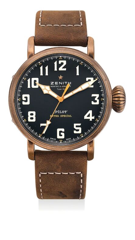 Zenith, ‘A fine and attractive bronze wristwatch with sweep center seconds, international warranty and presentation box’, Circa 2015