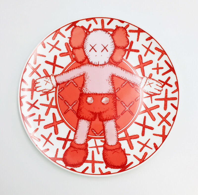 KAWS, ‘Limited Ceramic Plate Set - Red (Set of 4)’, 2019, Design/Decorative Art, Porcelain, Lougher Contemporary Gallery Auction