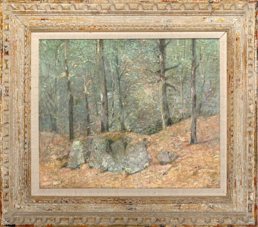 Monochromatic Delicate Impressionist Landscape " A Forest Scene"