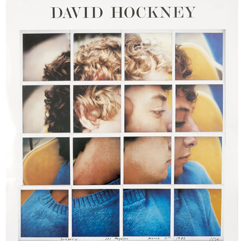 David Hockney, ‘Andre Emmerich Gallery 1982 (Gregory, Los Angeles March 1982)’, 1982, Posters, Offset lithograph, Petersburg Press 