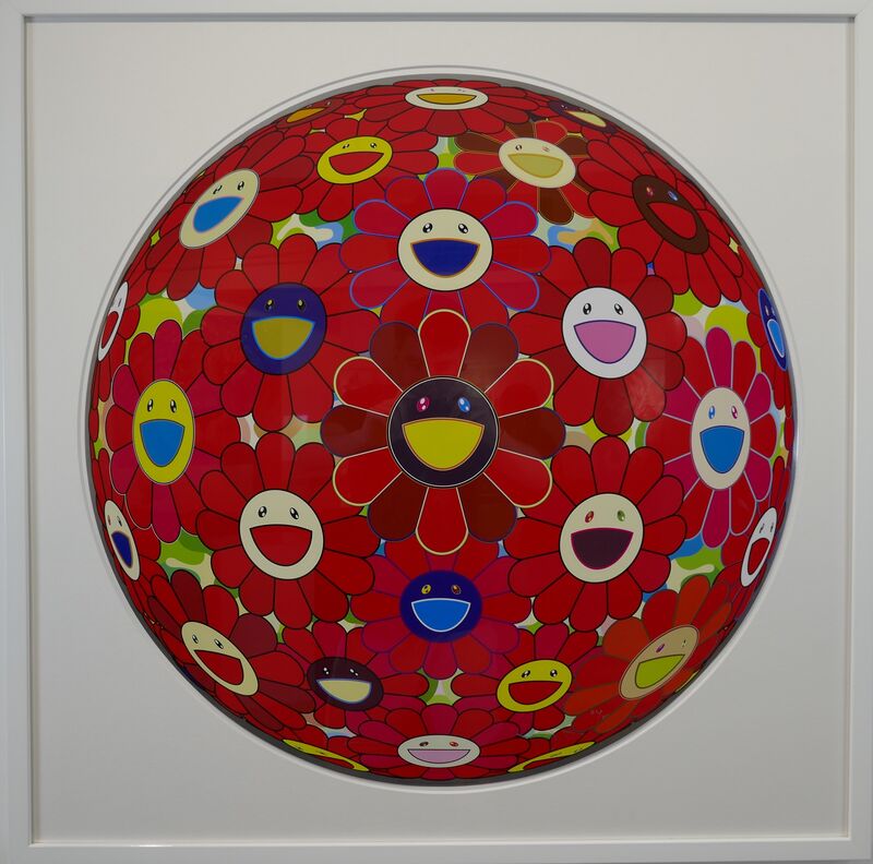 Takashi Murakami, ‘Flowerball (3D) - Red Flower Ball’, 2013, Painting, Lithography, Artaflo Collective Ltd