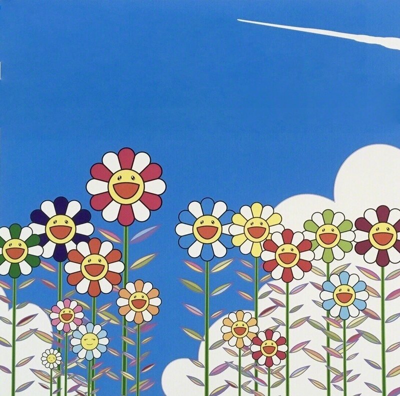 Takashi Murakami, ‘Vapor Trail in the Blue Summer Sky’, 2018, Print, Offset lithograph, Dope! Gallery