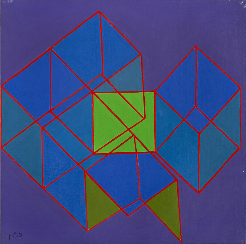 Achille Perilli, ‘Una indicazione percettuale’, 1981, Painting, Oil on canvas, Il Ponte